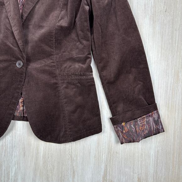 NWT Calvin Klein Brown Corduroy Single Button Casual Western Minimalist Blazer M - Picture 4 of 16